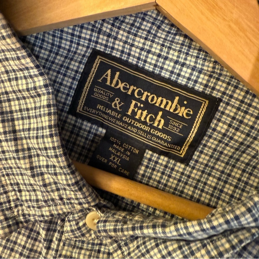 Like New Vintage Abercrombie and Fitch Plaid Button Up Shirt - Picture 3 of 3
